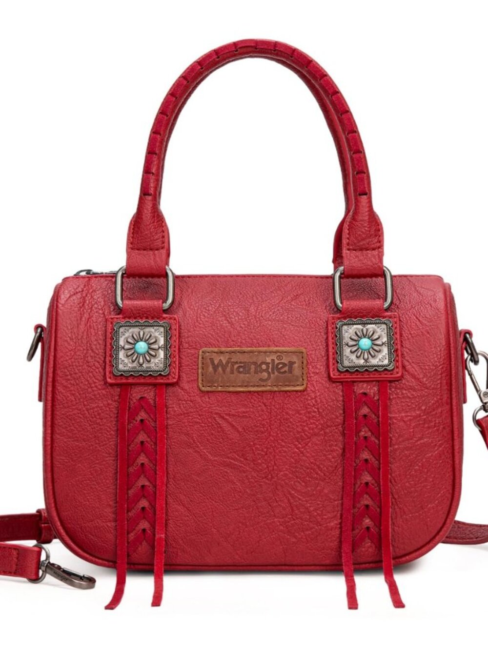 Wrangler Satchel Bag Fringe Crossbody Purse Top Handle Shoulder Bag with